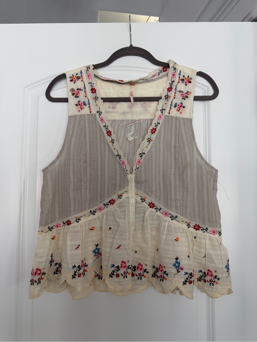 Free People Ellis Embroidered Blouse - Picture 3 of 5